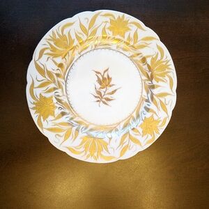 Ovington Brothers Austria Antique Gilded Gold Porcelain Plate Dish Floral 8.5"